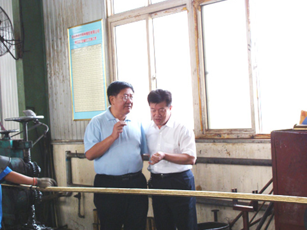 董事長陪同省安檢局領導參觀車間