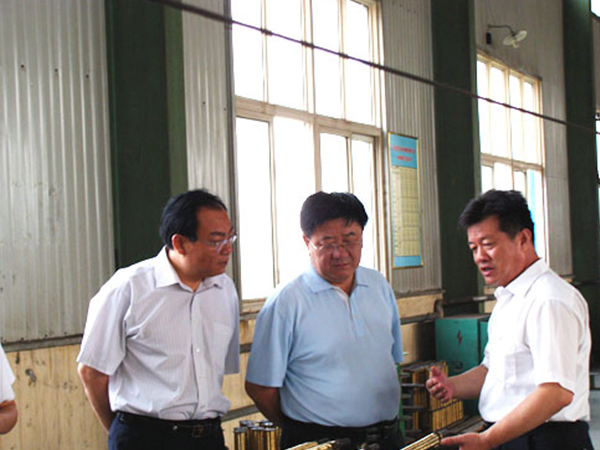 董事長陪同省安檢局領導參觀車間